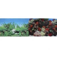 Фон для аквариума двуxсторонний Кораллы/Растительный 30x60 см